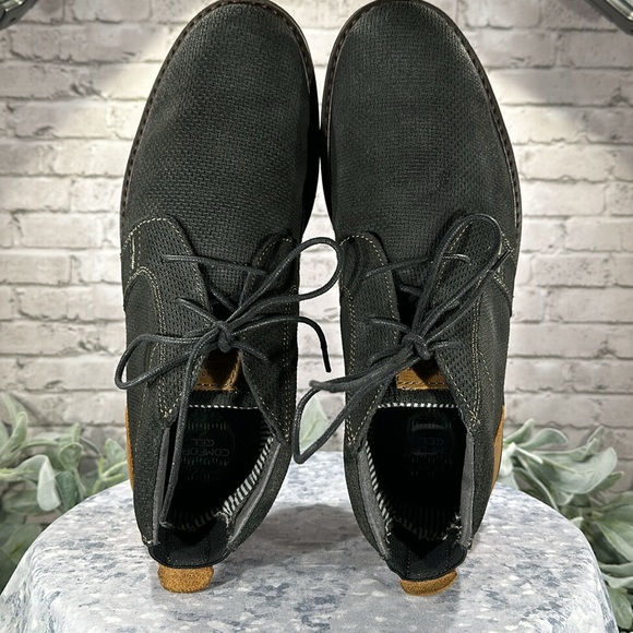 Nunn Bush Barklay Black Leather Plain Toe Casual Lace-Up Ankle Boots Men’s 9M - Picture 7 of 14
